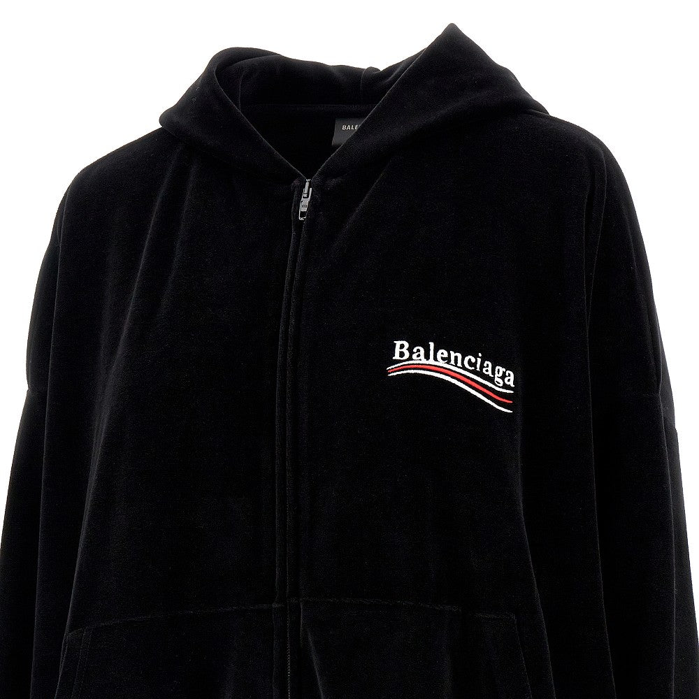 &#39;Political Campaign&#39; chenille full-zip hoodie