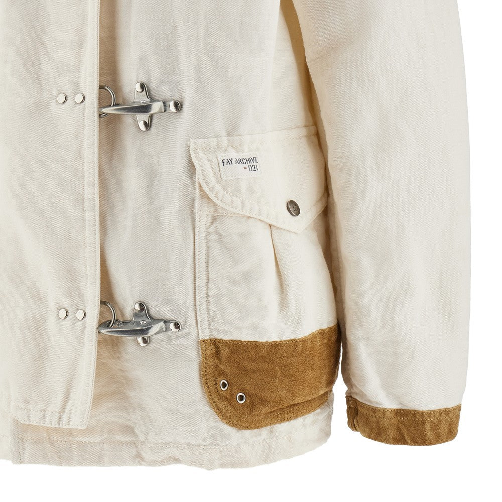 &#39;4 Ganci&#39; cotton and linen jacket