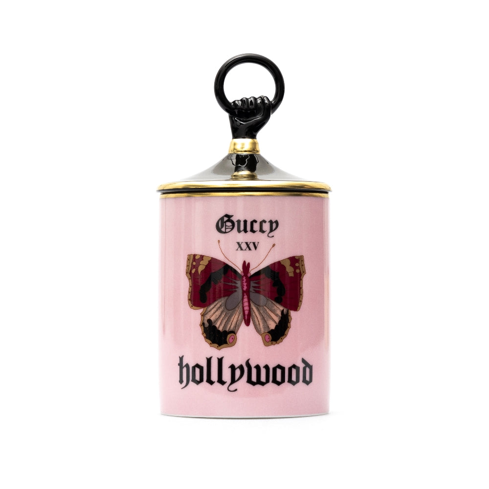 Freesia candle with Guccy Hollywood print