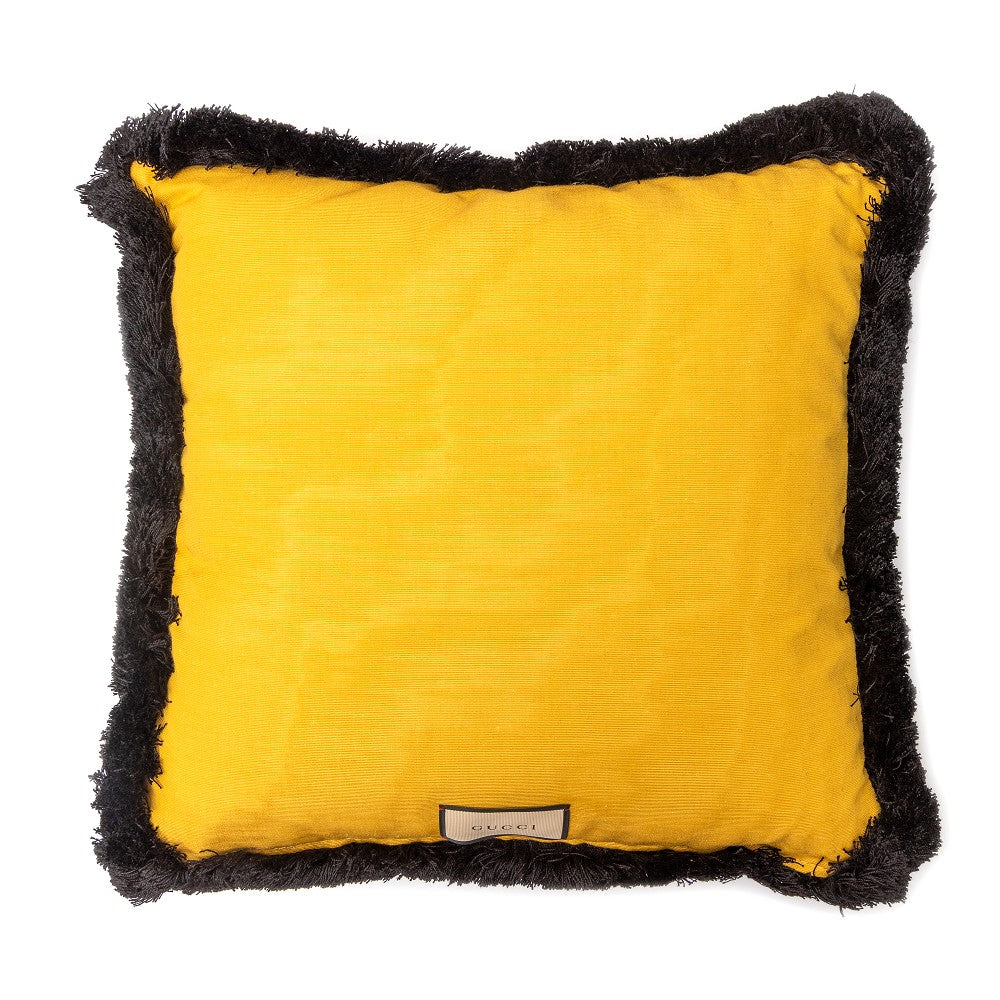 Beige cushion with GG logo pattern