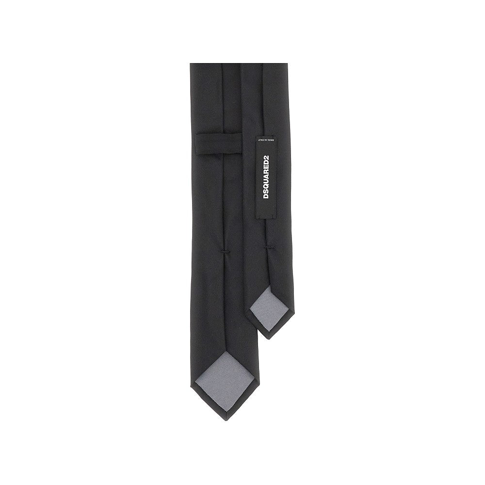 Strass-embellished silk neck tie