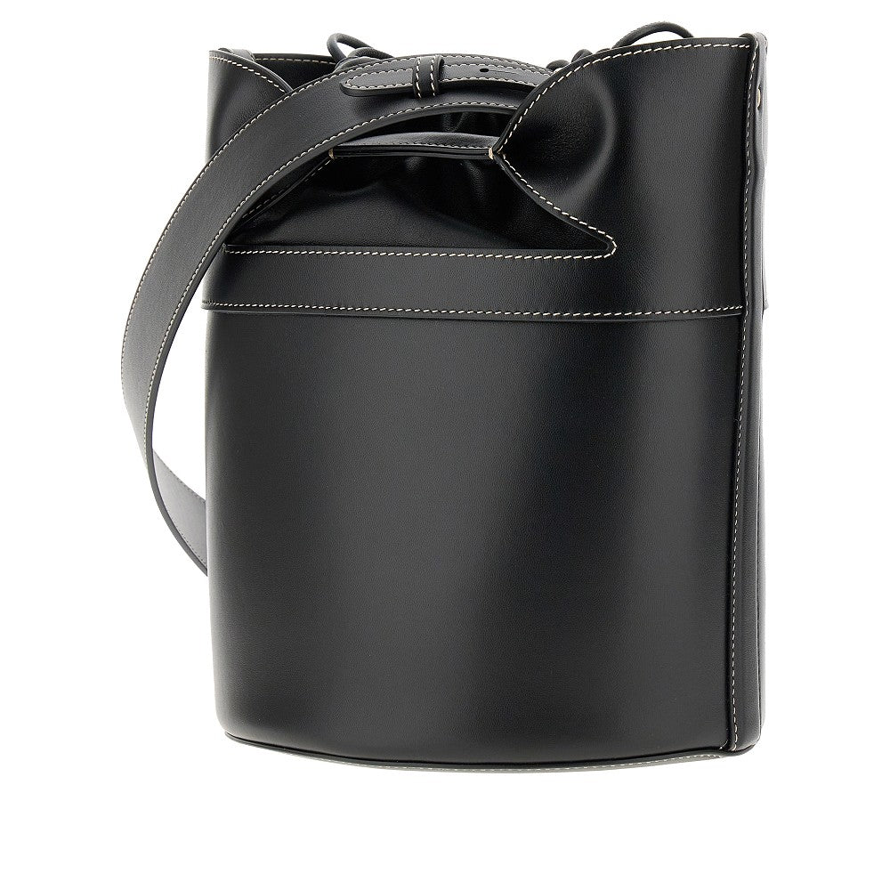&#39;The Bucket Bow&#39; leather bag