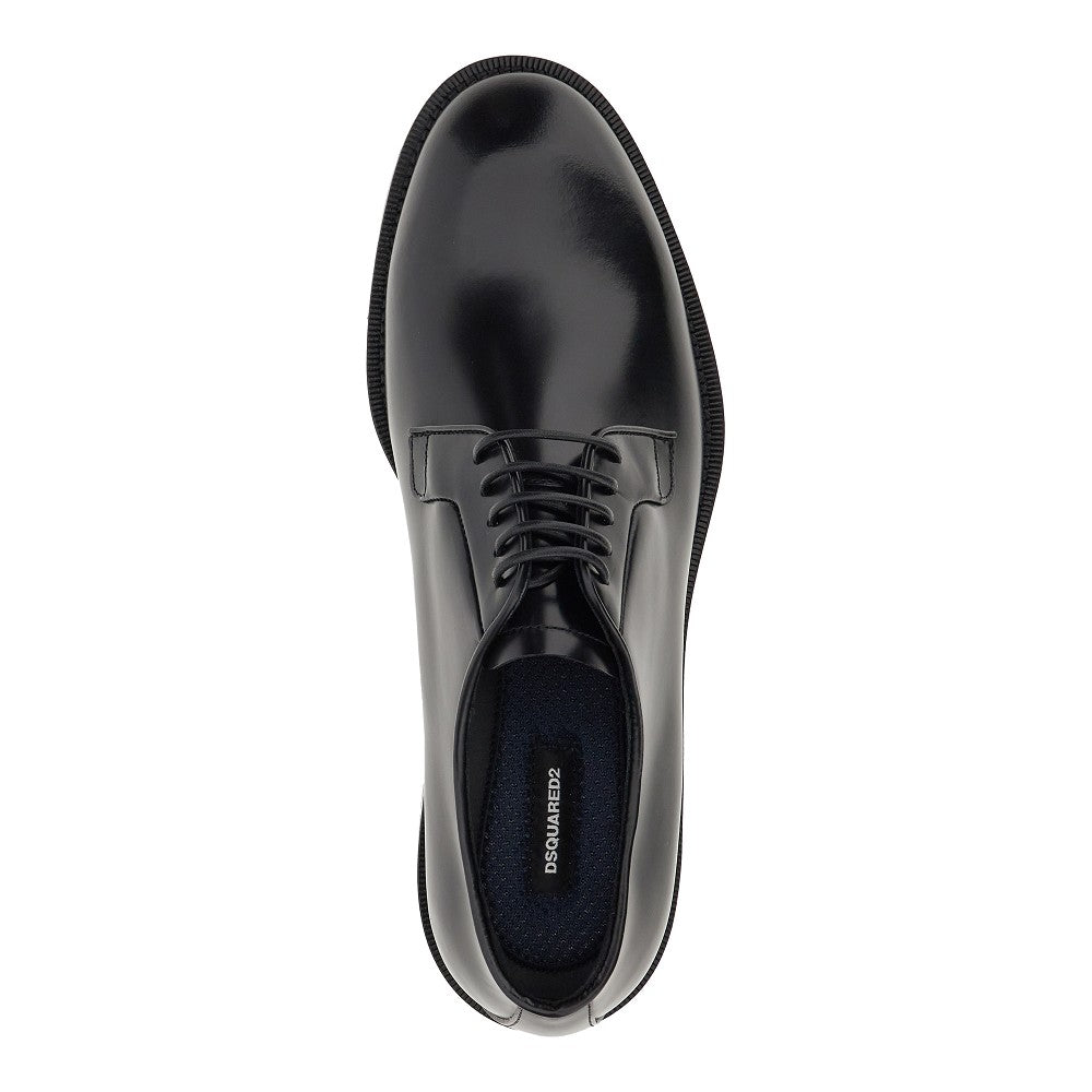 Brushed leather Derby shoes
