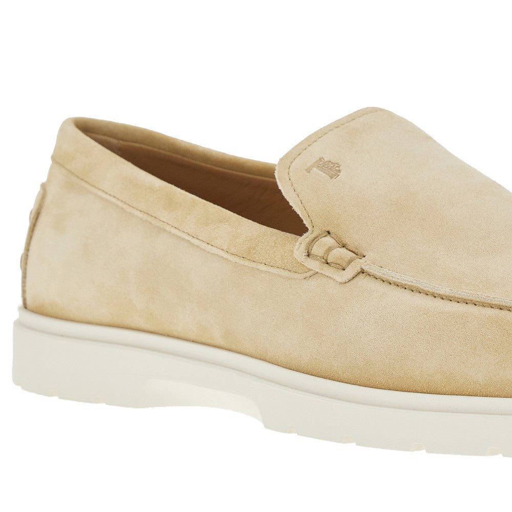 Suede leather hybrid loafers