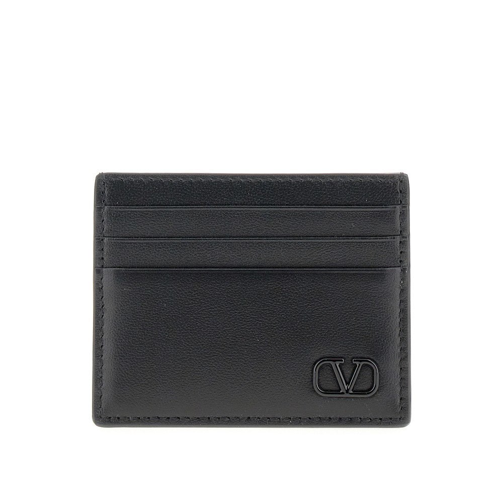 VLogo Signature leather cardholder